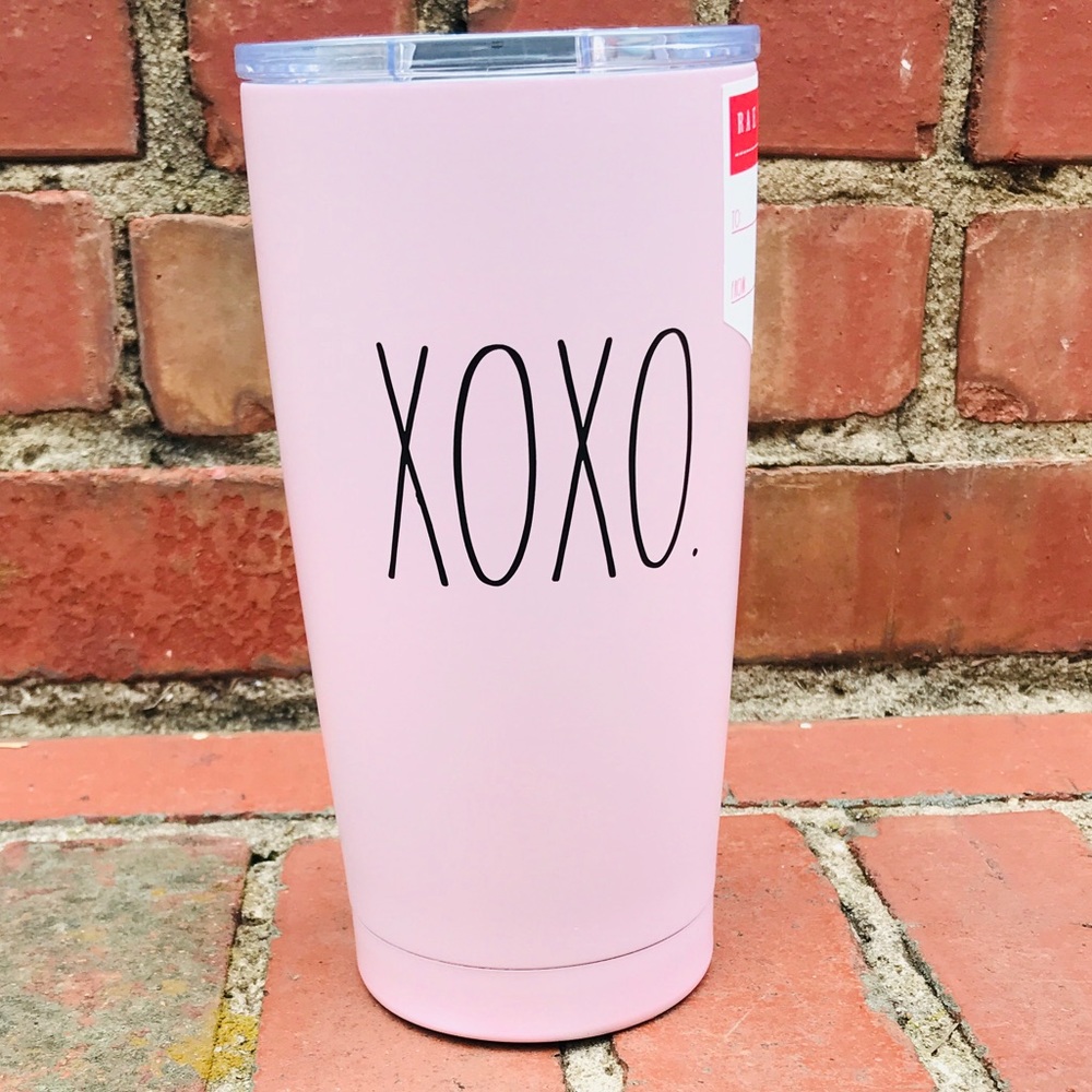 Rae Dunn ‘XOXO’ Pink & Black Tumbler NEW